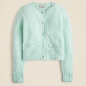 J. Crew Brushed Cashmere Blue Cardigan XS